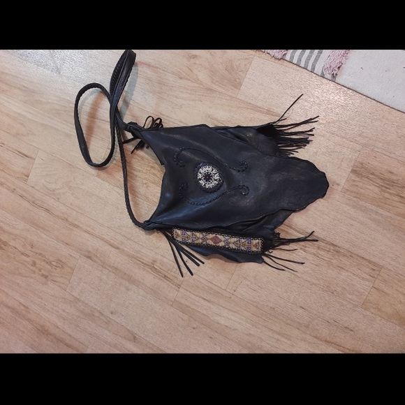 Vintage Tribe America gorgeous leather boho bag…. Perfect condition retail 350$ - Picture 3 of 6